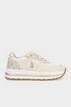 U.S. Polo Assn Logolu Zincir Desenli Kalın Taban Sneaker Bayan Ayakkabı SHERY 5FX BEJ