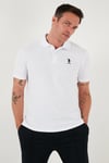 U.S. Polo Logolu Pamuklu Regular Fit Düğmeli Polo Yaka Erkek T Shirt G081GL0112106339 BEYAZ