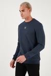 U.S. Polo Pamuklu Regular Fit Logolu Bisiklet Yaka Erkek Sweat G081GL0822237151 LACİVERT