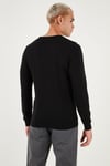 U.S. Polo Pamuklu Slim Fit Logolu Bisiklet Yaka Erkek Kazak G081SZ0TK2226959 SİYAH