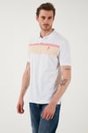 U.S. Polo % 100 Pamuk Regular Fit Çizgi Detaylı Düğmeli Erkek Polo Yaka T Shirt G081SZ0112107339 Kavun