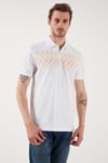 U.S. Polo Desenli % 100 Pamuk Regular Fit Düğmeli Erkek Polo Yaka T Shirt G081SZ0112107687 Kavun