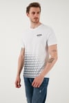 U.S. Polo Desenli % 100 Pamuk Regular Fit Bisiklet Yaka Erkek T Shirt G081SZ0112106970 BEYAZ