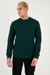 U.S. Polo Pamuklu Regular Fit Logolu Bisiklet Yaka Erkek Sweat G081GL0822237151 KOYU YEŞİL