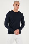 U.S. Polo Pamuklu Slim Fit Logolu Bisiklet Yaka Erkek Kazak G081SZ0TK2226959 LACİVERT