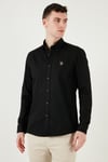U.S. Polo % 100 Pamuk Slim Fit Düğmeli Yaka Logolu Erkek Gömlek G081SZ0042082904 SİYAH