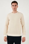 U.S. Polo Pamuklu Regular Fit Bisiklet Yaka Erkek Sweat G081SZ0822239321 KREM