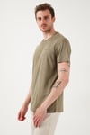 U.S. Polo Modal Karışımlı Regular Fit Bisiklet Yaka Logolu Erkek T Shirt G081SZ0112084363 Vizon