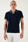 U.S. Polo Logolu Slim Fit Polo Yaka Kısa Kollu Erkek Kazak G081SZ0TK2100068 LACİVERT