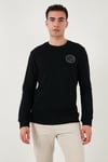 U.S. Polo Pamuklu Regular Fit Logolu Bisiklet Yaka Erkek Sweat G081GL0822237377 SİYAH