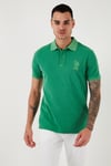 U.S.Polo Pamuklu Slim Fit Erkek Polo Yaka T Shirt G081SZ0111573851 YEŞİL