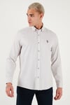 U.S. Polo Pamuklu Slim Fit Uzun Kol Erkek Gömlek G081SZ0042225643 TAŞ