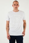 U.S. Polo % 100 Pamuk Regular Fit Bisiklet Yaka Logo Baskılı Erkek T Shirt G081SZ0112105708 BEYAZ