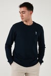 U.S. Polo Pamuklu Regular Fit Logolu Bisiklet Yaka Erkek Sweat G081GL0822249136 LACİVERT