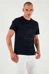 U.S. Polo % 100 Pamuk Regular Fit Bisiklet Yaka Logo Baskılı Erkek T Shirt G081SZ0112105708 LACİVERT