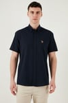 U.S. Polo % 100 Pamuk Regular Fit Düğmeli Yaka Logolu Erkek Gömlek G081GL0042083854 LACİVERT