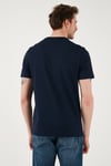 U.S. Polo Desenli % 100 Pamuk Regular Fit Bisiklet Yaka Erkek T Shirt G081SZ0112106970 LACİVERT