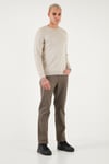 U.S. Polo Pamuklu Slim Fit Düz Paça Erkek Pantolon G081SZ0782237485 Vizon
