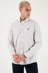 U.S. Polo Pamuklu Slim Fit Uzun Kol Erkek Gömlek G081SZ0042225643 TAŞ
