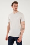 U.S. Polo Modal Karışımlı Regular Fit Bisiklet Yaka Logolu Erkek T Shirt G081SZ0112084363 TAŞ