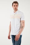 U.S. Polo Desenli % 100 Pamuk Regular Fit Düğmeli Erkek Polo Yaka T Shirt G081SZ0112107687 Kavun