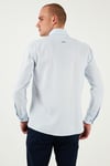 U.S. Polo % 100 Pamuk Slim Fit Düğmeli Yaka Logolu Erkek Gömlek G081SZ0042082904 AÇIK MAVİ