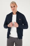 U.S. Polo Pamuklu Slim Fit Logolu Erkek Hırka G081SZ0TH2227188 LACİVERT
