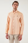 U.S. Polo % 100 Pamuk Slim Fit Düğmeli Yaka Logolu Erkek Gömlek G081SZ0042082904 HARDAL