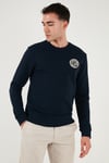 U.S. Polo Pamuklu Regular Fit Logolu Bisiklet Yaka Erkek Sweat G081GL0822237377 LACİVERT