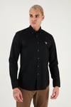 U.S. Polo Pamuklu Slim Fit Logolu Uzun Kollu Erkek Gömlek G081SZ0042225619 SİYAH
