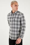U.S. Polo Pamuk Karışımlı Regular Fit Uzun Kollu Erkek Gömlek G081GL0042236483 SİYAH