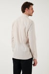 U.S. Polo % 100 Pamuk Regular Fit Düğmeli Yaka Logolu Erkek Gömlek G081GL0042084002 TAŞ