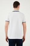 U.S. Polo Logolu % 100 Pamuk Slim Fit Erkek Polo Yaka T Shirt G081SZ0112085130 BEYAZ