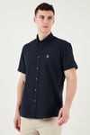 U.S. Polo % 100 Pamuk Regular Fit Düğmeli Yaka Logolu Erkek Gömlek G081GL0042083854 LACİVERT