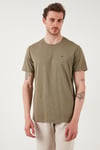U.S. Polo Modal Karışımlı Regular Fit Bisiklet Yaka Logolu Erkek T Shirt G081SZ0112084363 Vizon