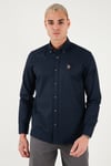U.S. Polo Pamuklu Slim Fit Uzun Kol Erkek Gömlek G081SZ0042225643 LACİVERT