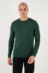 U.S. Polo Pamuklu Slim Fit Logolu Bisiklet Yaka Erkek Kazak G081SZ0TK2226959 KOYU YEŞİL