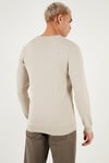 U.S. Polo Pamuklu Slim Fit Logolu Bisiklet Yaka Erkek Kazak G081SZ0TK2226959 Taş Melanj