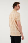U.S. Polo Kareli % 100 Pamuk Regular Fit Düğmeli Erkek Polo Yaka T Shirt G081SZ0112103243 BEJ
