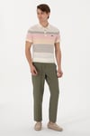 U.S. Polo Carrot Fit Normal Bel Daralan Paça Keten Erkek Pantolon G081SZ0782106438 KOYU HAKİ
