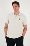 U.S. Polo Logolu Pamuklu Regular Fit Düğmeli Polo Yaka Erkek T Shirt G081GL0112106339 TAŞ