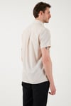 U.S. Polo % 100 Pamuk Regular Fit Düğmeli Yaka Logolu Erkek Gömlek G081GL0042083854 TAŞ