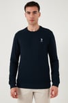 U.S. Polo Pamuklu Regular Fit Logolu Bisiklet Yaka Erkek Sweat G081GL0822249136 LACİVERT