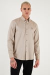 U.S. Polo Pamuklu Slim Fit Uzun Kol Erkek Gömlek G081SZ0042225643 HAKİ