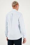 U.S. Polo Pamuklu Slim Fit Uzun Kol Erkek Gömlek G081SZ0042225643 AÇIK MAVİ
