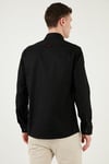 U.S. Polo % 100 Pamuk Slim Fit Düğmeli Yaka Logolu Erkek Gömlek G081SZ0042082904 SİYAH