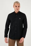 U.S. Polo Pamuklu Slim Fit Logolu Uzun Kollu Erkek Gömlek G081SZ0042225619 SİYAH