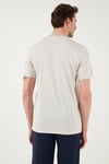 U.S. Polo Modal Karışımlı Regular Fit Bisiklet Yaka Logolu Erkek T Shirt G081SZ0112084363 TAŞ