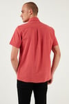 U.S. Polo % 100 Pamuk Regular Fit Düğmeli Yaka Logolu Erkek Gömlek G081GL0042083854 Vişne
