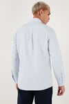 U.S. Polo Pamuklu Slim Fit Logolu Uzun Kollu Erkek Gömlek G081GL0042225434 AÇIK MAVİ